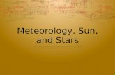 Meteorology, Sun, and Stars. What is it? Meteorology: the study of atmospheric phenomena.