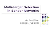 Multi-target Detection in Sensor Networks Xiaoling Wang ECE691, Fall 2003.