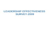 LEADERSHIP EFFECTIVENESS SURVEY-2009. Objective of the study To measure the perception about the leadership effectiveness in BHEL-Trichy. Leadership Effectiveness.