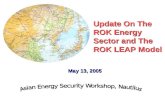 Update On The ROK Energy Sector and The ROK LEAP Model May 13, 2005.