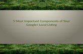 5 Most Important Components of Your Google+ Local Listing.