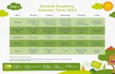 Durand Academy Autumn Term 2015 Salad bar, fresh breads, yoghurts and fresh fruits are available every day! For more info visit: .