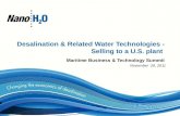 Desalination & Related Water Technologies - Selling to a U.S. plant Maritime Business & Technology Summit November 29, 2011.