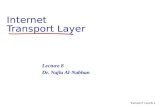 Transport Layer 3-1 Internet Transport Layer Lecture 8 Dr. Najla Al-Nabhan.