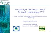 1 Exchange Network – Why Should I participate??? Whad’ya Node? Exchange Network Node Mentoring Workshop Presented by Molly O’Neill New Orleans, Louisiana.