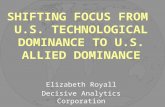 S HIFTING F OCUS FROM U.S. T ECHNOLOGICAL D OMINANCE TO U.S. A LLIED D OMINANCE Elizabeth Royall Decisive Analytics Corporation.