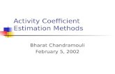 Activity Coefficient Estimation Methods