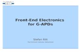 Front-End Electronics for G-APDs Stefan Ritt Paul Scherrer Institute, Switzerland.