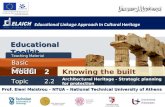 Educational Linkage Approach In Cultural Heritage Prof. Eleni Maistrou - NTUA – National Technical University of Athens Educational Toolkit Knowing the.