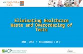 Eliminating Healthcare Waste and Overordering of Tests 2015 - 2016 Presentation 1 of 7.