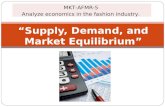 “Supply, Demand, and Market Equilibrium” MKT-AFMR-5 Analyze economics in the fashion industry.