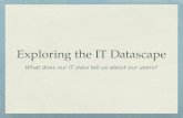 Exploring the IT Datascape What does our IT data tell us about our users?
