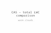 CAS – total LWC comparison warm clouds. Assumptions Instruments time synchronization info isn't available for this period. Some of the instruments were.