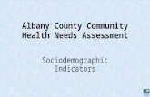 Albany County Community Health Needs Assessment Sociodemographic Indicators.