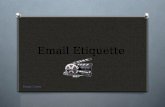 Email Etiquette Paige Cross. Home Creating a new E-mail Fonts, colours, sizes etc Sending an E-mail Send using CC Send using BCC Create a signature Include.