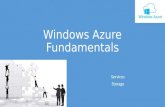 Windows Azure Fundamentals Services Storage. Table of contents Overview Cloud service basics Managing cloud services Cloud storage basics Table storage.