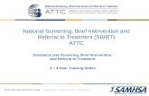 Substance Use Screening, Brief Intervention, and Referral to Treatment