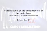 Stabilization of the quadrupoles of the main linac One of the CLIC feasibility issues C. Hauviller/ EN CLIC Meeting April 9, 2010.