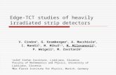 Edge-TCT studies of heavily irradiated strip detectors V. Cindro 1, G. Kramberger 1, A. Macchiolo 3, I. Mandić 1, M. Mikuž 1,2, M. Milovanović 1, P. Weigell.