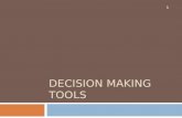DECISION MAKING TOOLS 1. Elements of Decision Problems 2.