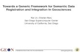 CYBERINFRASTRUCTURE FOR THE GEOSCIENCES1  Towards a Generic Framework for Semantic Data Registration and Integration in Geosciences Kai.