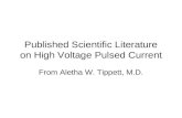 Published Scientific Literature on High Voltage Pulsed Current