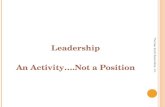 Leadership An Activity….Not a Position Thomas Scott Associates, Inc.