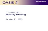 CTI STIX SC Monthly Meeting  October 21, 2015.