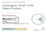 Leveraging “Trust” in the Sales Process Bruce Rasmussen