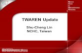 TWAREN Update Shu-Cheng Lin NCHC, Taiwan. 2 Outline  New TWAREN International connections - TAIWANLight  TWAREN Optical Network Lab  TWAREN LightPath.