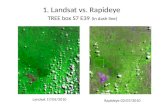 1. Landsat vs. Rapideye TREE box S7 E39 (in dash line) 1 3 4 2 5 Landsat 17/05/2010 Rapideye 02/07/2010.