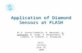 Application of Diamond Sensors at FLASH M.-E. Castro-Carballo, H. Henschel, A. Ignatenko, W. Lange, O. Novgorodova, W. Lohmann, R. Schmidt, S. Schuwalow.