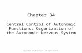 Chapter 34 Central Control of Autonomic Functions: Organization of the Autonomic Nervous System Copyright © 2014 Elsevier Inc. All rights reserved.