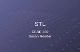 STL CSSE 250 Susan Reeder. What is the STL? Standard Template Library Standard C++ Library is an extensible framework which contains components for Language.