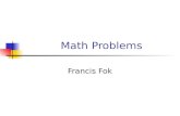 Math Problems Francis Fok.