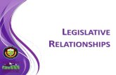 L EGISLATIVE R ELATIONSHIPS. Intro to Legislative Relations Personal knowledge and acquaintances with your local, state, and federal elected officials.