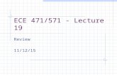ECE 471/571 - Lecture 19 Review 11/12/15. A Roadmap 2 Pattern Classification Statistical ApproachNon-Statistical Approach SupervisedUnsupervised Basic.