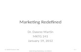 Dr. Dawne Martin MKTG 241 January 19, 2012