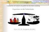 Valuation of nature in political decision making Experience in the Netherlands Dr.ir. E.C.M. Ruijgrok, 09/2002.
