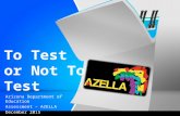 Arizona Department of Education Assessment – AZELLA December 2015