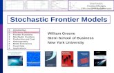 [Part 1] 1/18 Stochastic FrontierModels Efficiency Measurement Stochastic Frontier Models William Greene Stern School of Business New York University 0Introduction.