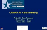CAMRA All Hands Meeting Project III - Dose Response Charles Haas -- Drexel Carole Bolin -- MSU.