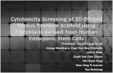 Cytotoxicity Screening of 3D-Printed Porous Titanium Scaffold using Fibroblasts derived from Human Embryonic Stem Cells Presenter: Lai Hiu Fong Sarah Group.