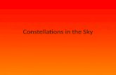 Constellations in the Sky. Constellation – one of the stellar patterns identified by name, usually of mythological gods, people, animals, or objects.
