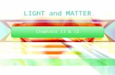LIGHT and MATTER Chapters 11 & 12. Originally performed by Young (1801) to demonstrate the wave-nature of light. Has now been done with electrons, neutrons,