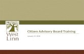 Citizen Advisory Board Training January 19, 2016.
