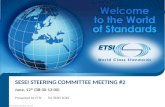 SESEI STEERING COMMITTEE MEETING #2 June, 12 th (08:30-12:00) Presented by ETSI for SESEI SC#2 © ETSI 2013. All rights reserved.