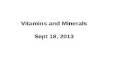 Vitamins and Minerals Sept 18, 2013. BIOCHEMISTRY OF VITAMIN B6.