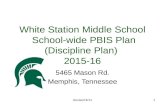 White Station Middle School School-wide PBIS Plan (Discipline Plan) 2015-16 5465 Mason Rd. Memphis, Tennessee Revised 8/141.