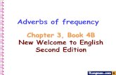 Adverbs of frequency Chapter 3, Book 4B New Welcome to English Second Edition.